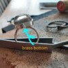Lodoliet kwarts ring, gezet in zilver met messing