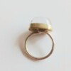 Lodoliet kwarts ring, gezet in zilver met messing