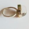 Lodoliet kwarts ring, gezet in zilver met messing