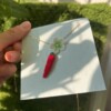 Micro Gehaakte Rode Chilipeper Ketting