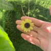 Micro Gehaakte Zonnebloem Ketting