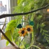 Micro Gehaakte zonnebloem Oorbellen