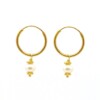Midi Pearl Hoops Gold