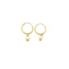 Midi Pearl Hoops Gold