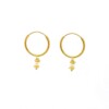 Mini Pearl Hoops Gold
