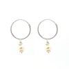 Mini Pearl Hoops Silver