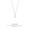 Moonstone Baguette Necklace Silver