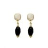 Moonstone Onyx Drop Earrings