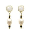 Moonstone Pearl Drop Earrings