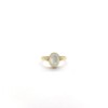 Mother of Pearl 6X8 Oval Triquetra Gold