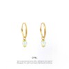 Opal Triquetra Midi Hoops Gold