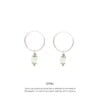 Opal Triquetra Midi Hoops Silver
