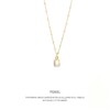 Pearl Baguette Necklace Gold