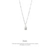 Pearl Baguette Necklace Silver