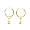 Pearl Hoop Gold