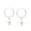 Pearl Hoop Silver