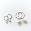 Pearl Hoop Silver