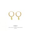 Peridot Triquetra Mini Hoops Gold