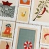 Rode garnaal kunstkaart - minimalistische zeevruchten illustratie voor keuken | A6 print 10x15 cm
