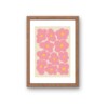 Roze bloemen kunstkaart – elegante botanische illustratie | A6 print 10x15 cm