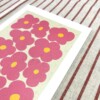 Roze bloemen kunstkaart – elegante botanische illustratie | A6 print 10x15 cm
