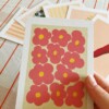 Roze bloemen kunstkaart – elegante botanische illustratie | A6 print 10x15 cm