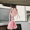Rozenkwarts hanger voor in de auto: liefdevolle energie voor onderweg