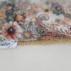 Satijnen 3-hoek sjaal met band ( beige | paisley, bloemen)