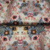 Satijnen 3-hoek sjaal met band ( beige | paisley, bloemen)