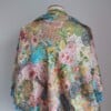 Satijnen 3-hoek sjaal met kwastjes (roze, turquoise | paisley, bloemen)