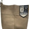 Schoudertas gemaakt uit oude vintage leren gaastra laarzen in de kleur beige.