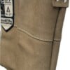 Schoudertas gemaakt uit oude vintage leren gaastra laarzen in de kleur beige.