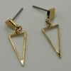 Suspended Triangle Gold Earring