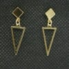 Suspended Triangle Gold Earring
