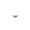 Tiny Facet Amethyst Oval Triquetra Gold