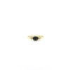 Tiny Facet Onyx Oval Triquetra Gold