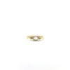 Tiny Facet Rainbow Moonstone Oval Triquetra Gold