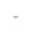 Tiny Larimar Oval Triquetra Gold