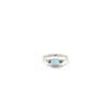 Tiny Larimar Oval Triquetra Silver