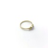 Tiny Rainbow Moonstone Oval Triquetra Gold