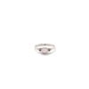 Tiny Rose Quartz Oval Triquetra Silver