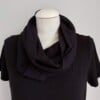 Tricot colsjaal (zwart | effen)