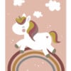 UNICORN poster voor de kinderkamer of babykamer - trendy EENHOORN poster met regenboog voor de kinderkamer maat 50 cm x 70 cm.