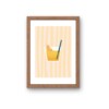 Zomers drankje kunstkaart – moderne cocktail illustratie voor keuken | A6 print 10x15 cm