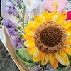 gehaakt groet zonnebloemen boeket