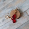 Unieke oorbellen: Rood/goud: Handgemaakt met glazen kralen
