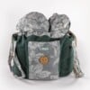 De wollige hooikist /ecologische slowcooker /koelbox - groen met lichtgroen