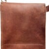 Stoere kleine heup/schoudertas gemaakt van cognac kleurige vinted lerenjas.