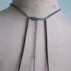 Rosé goud/zwart Body Chain Ketting