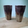 2 keramiek koffiebekers Merlot Large